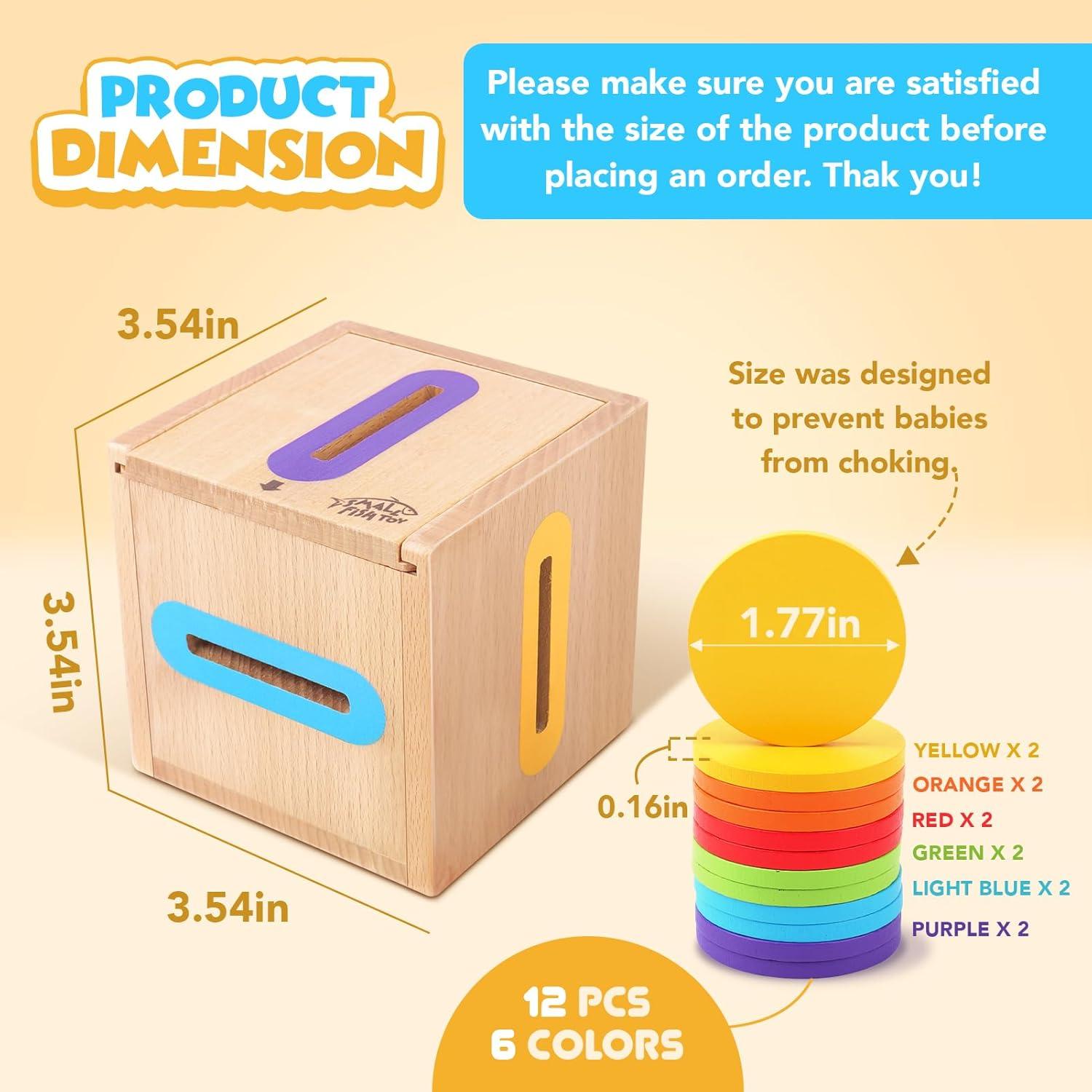 Juguete Montessori de Clasificación de Colores de Madera 9.4cm