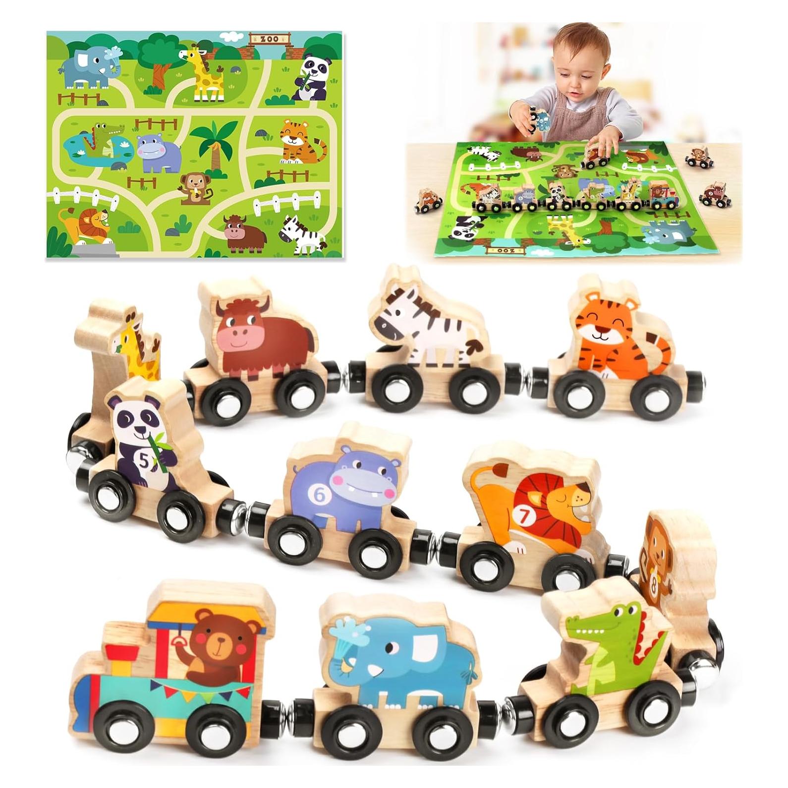 Juguete Educativo Tren Magnético de Madera Brialice 1-4 Años