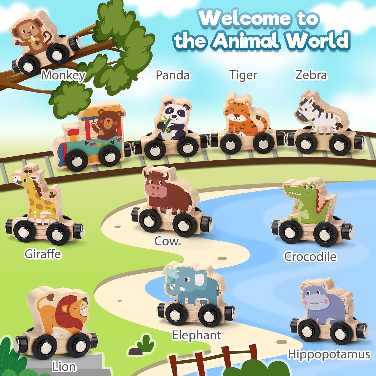 Juguete Educativo Tren Magnético de Madera Brialice 1-4 Años