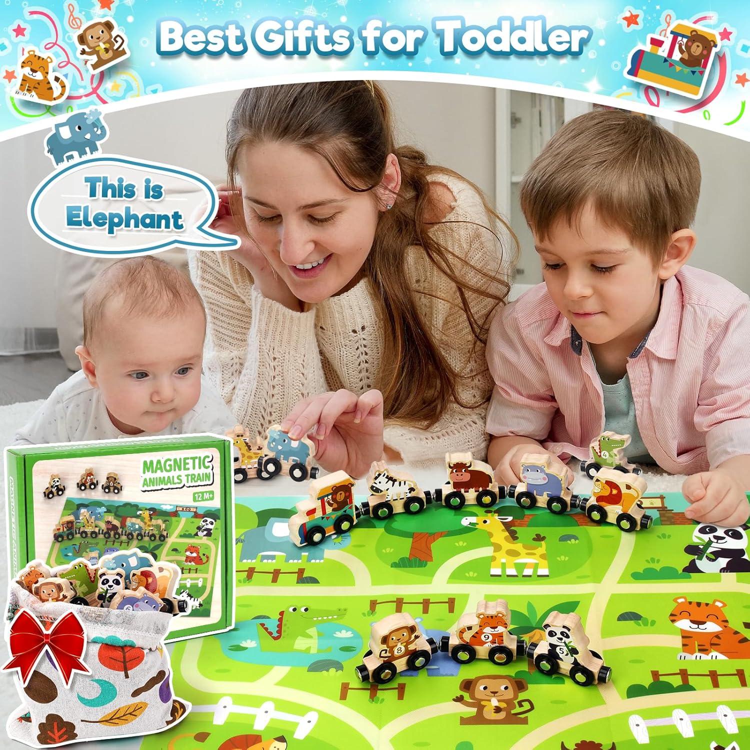 Juguete Educativo Tren Magnético de Madera Brialice 1-4 Años