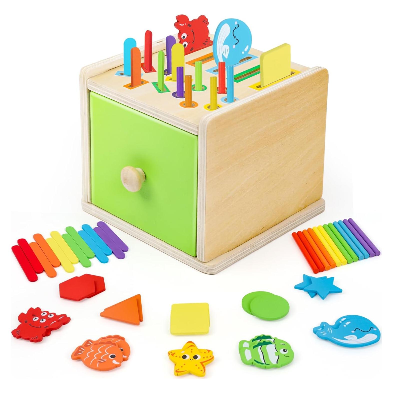 Juguete Educativo de Madera Montessori XPIY 5 en 1 para Niños