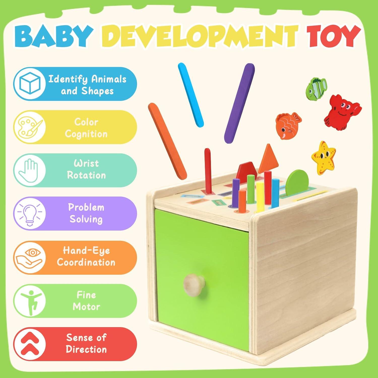 Juguete Educativo de Madera Montessori XPIY 5 en 1 para Niños