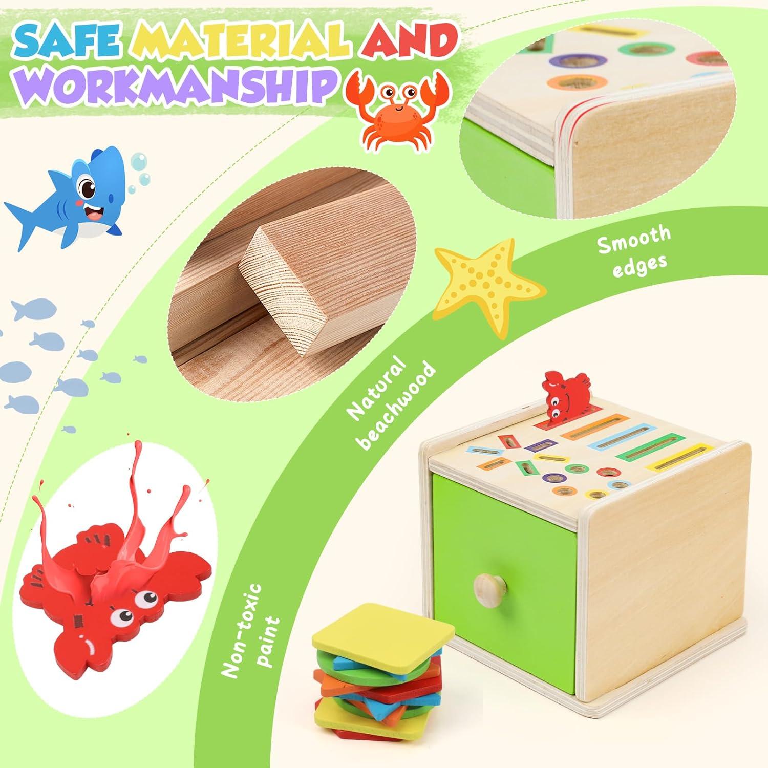 Juguete Educativo de Madera Montessori XPIY 5 en 1 para Niños