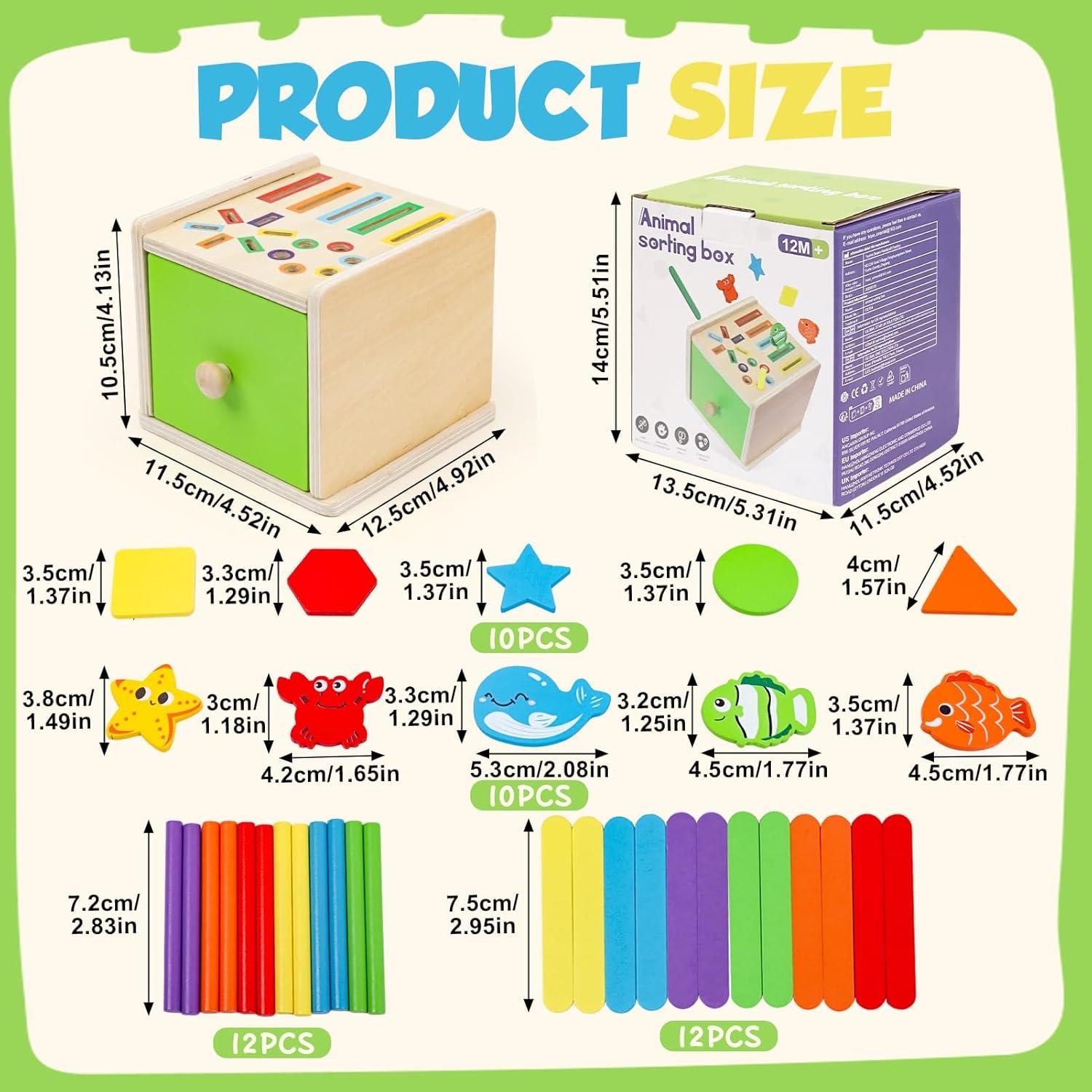 Juguete Educativo de Madera Montessori XPIY 5 en 1 para Niños