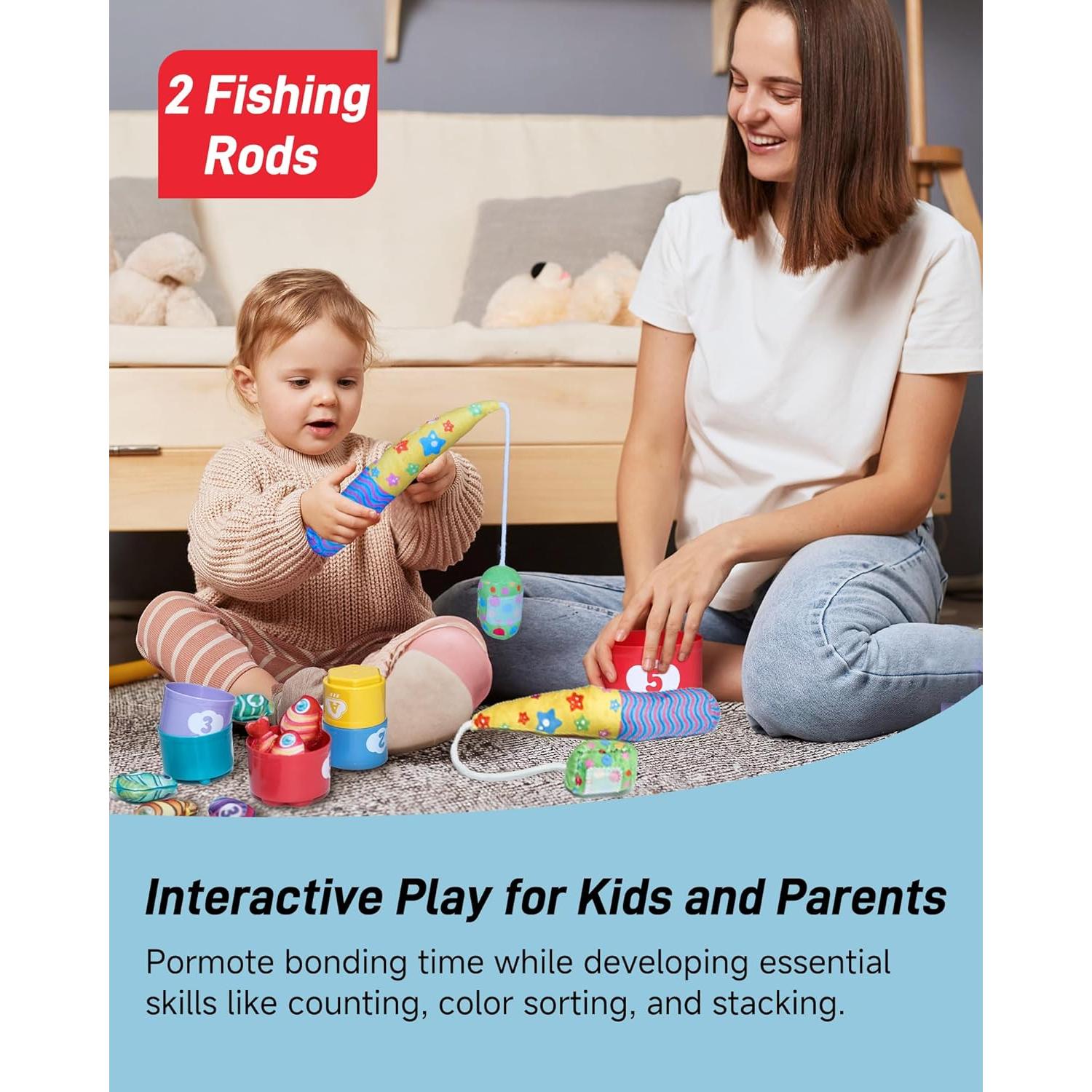 Juguete Montessori Infinno Count Learning - 15 peces y 5 tazas