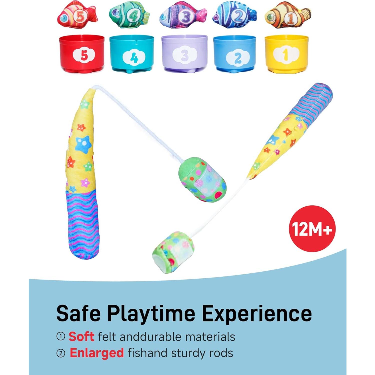 Juguete Montessori Infinno Count Learning - 15 peces y 5 tazas