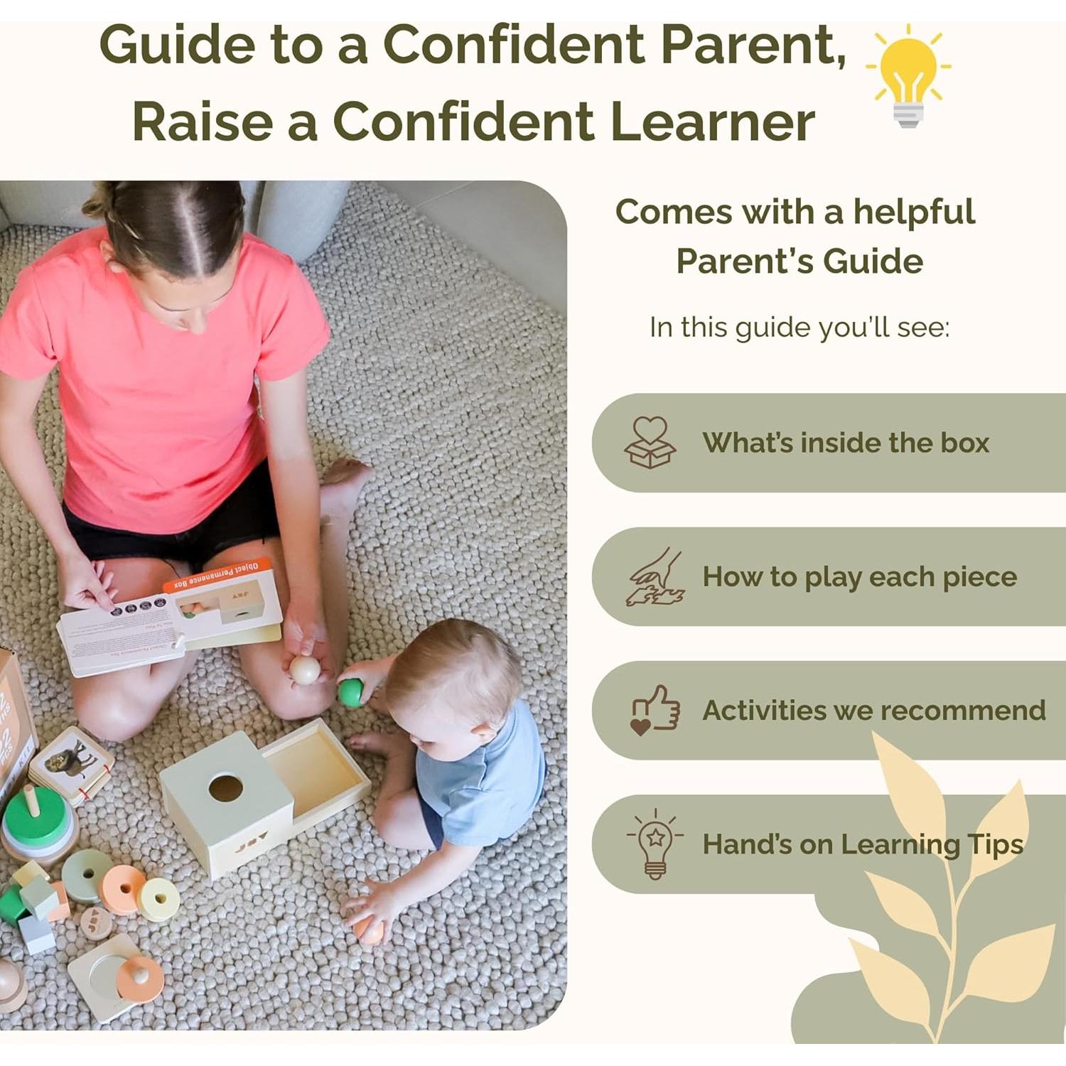 Juguetes Montessori Jackie & Vancie 6 en 1 para Bebés 7-12 Meses