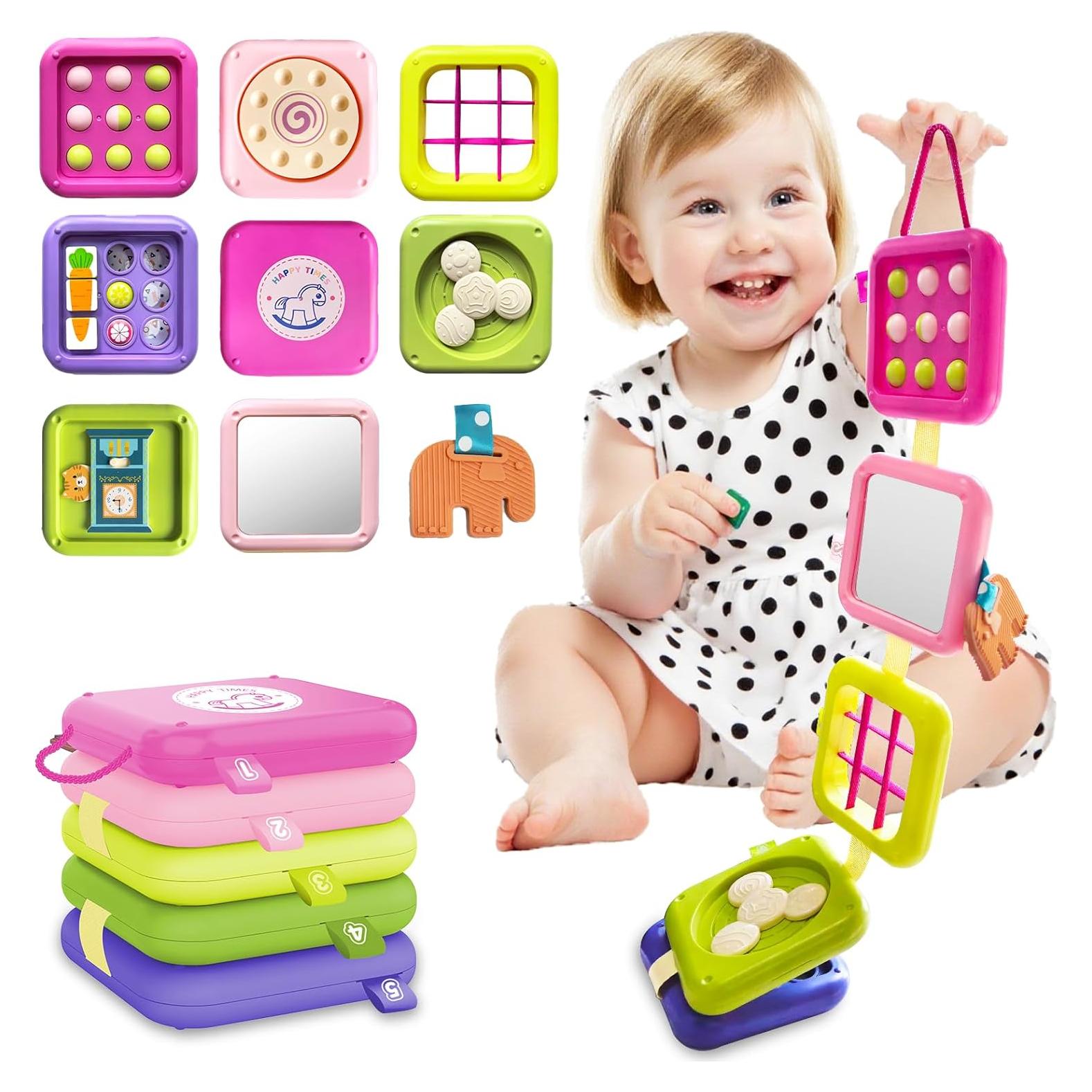 Tablero Ocupado Montessori Weirtoya para Niños 1-3 Años