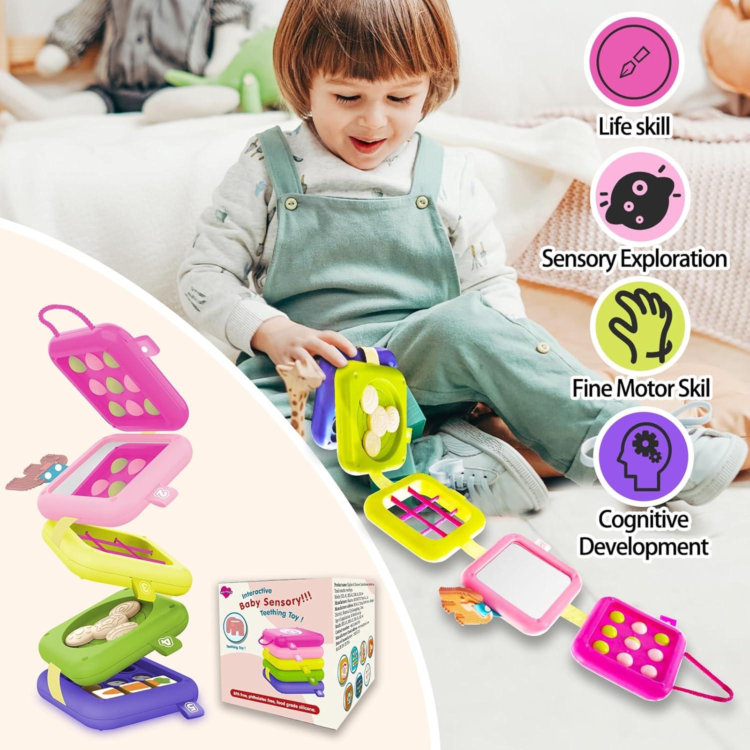 Tablero Ocupado Montessori Weirtoya para Niños 1-3 Años