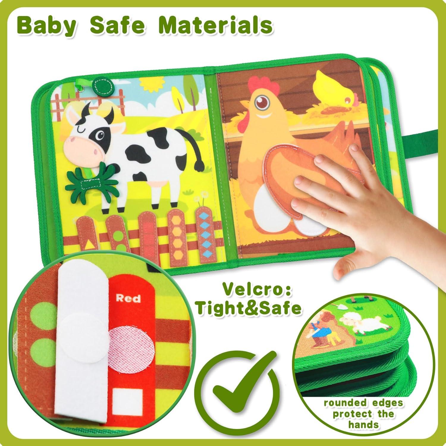 Libro Ocupado Montessori para Niños 1-3 Años - 20 Actividades