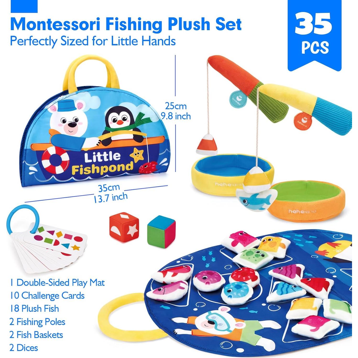 Juguetes Montessori Hahaland Juego de Pesca 1-3 Años