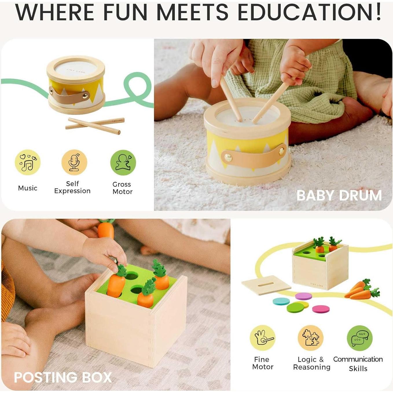 Juego Montessori Tiny Land 7 en 1 para Bebé 13-15 Meses