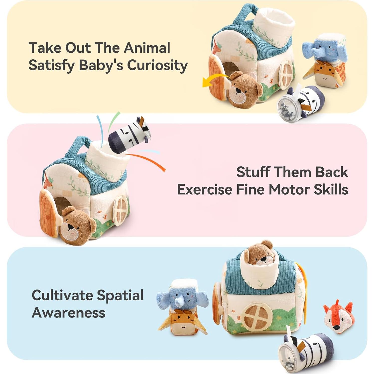 Conjunto de Animales de Peluche Youuys para Bebés 6-12 Meses