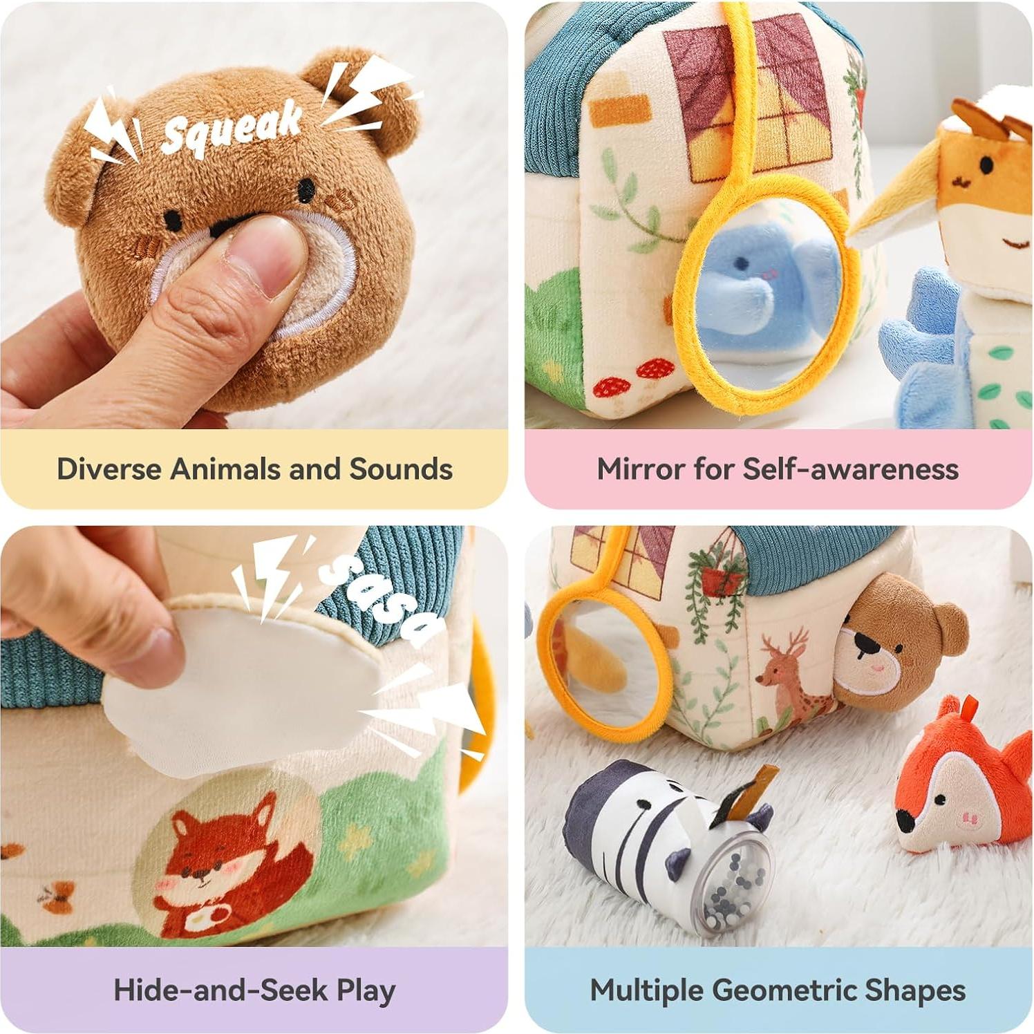 Conjunto de Animales de Peluche Youuys para Bebés 6-12 Meses