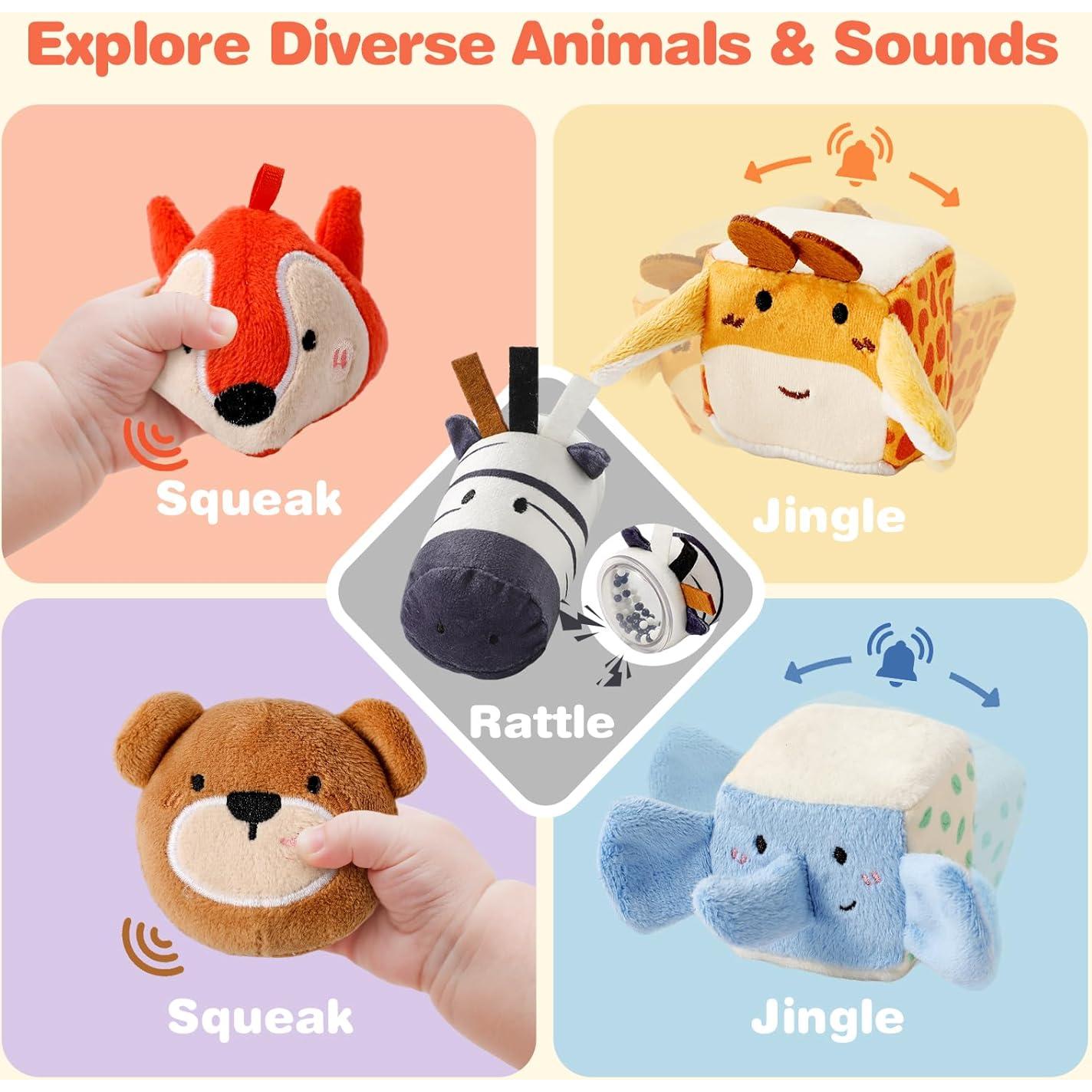 Conjunto de Animales de Peluche Youuys para Bebés 6-12 Meses