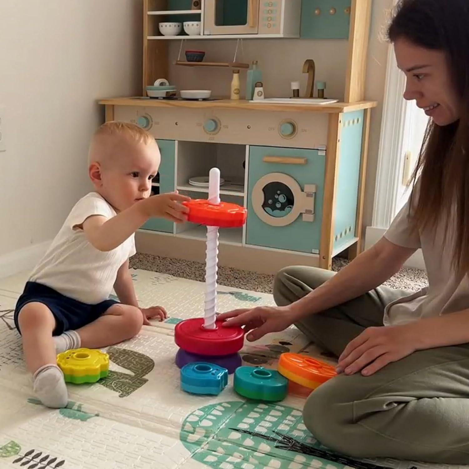 Juguetes Montessori PracticeJQDEN Apilamiento y Giro 1-3 Años