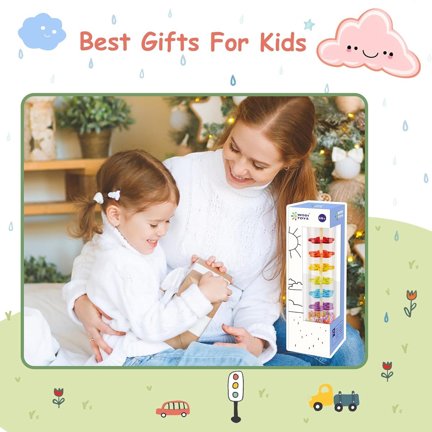 Palo de Lluvia LOOIKOOS 20.73 cm Juguete Montessori Bebés 6-12 meses