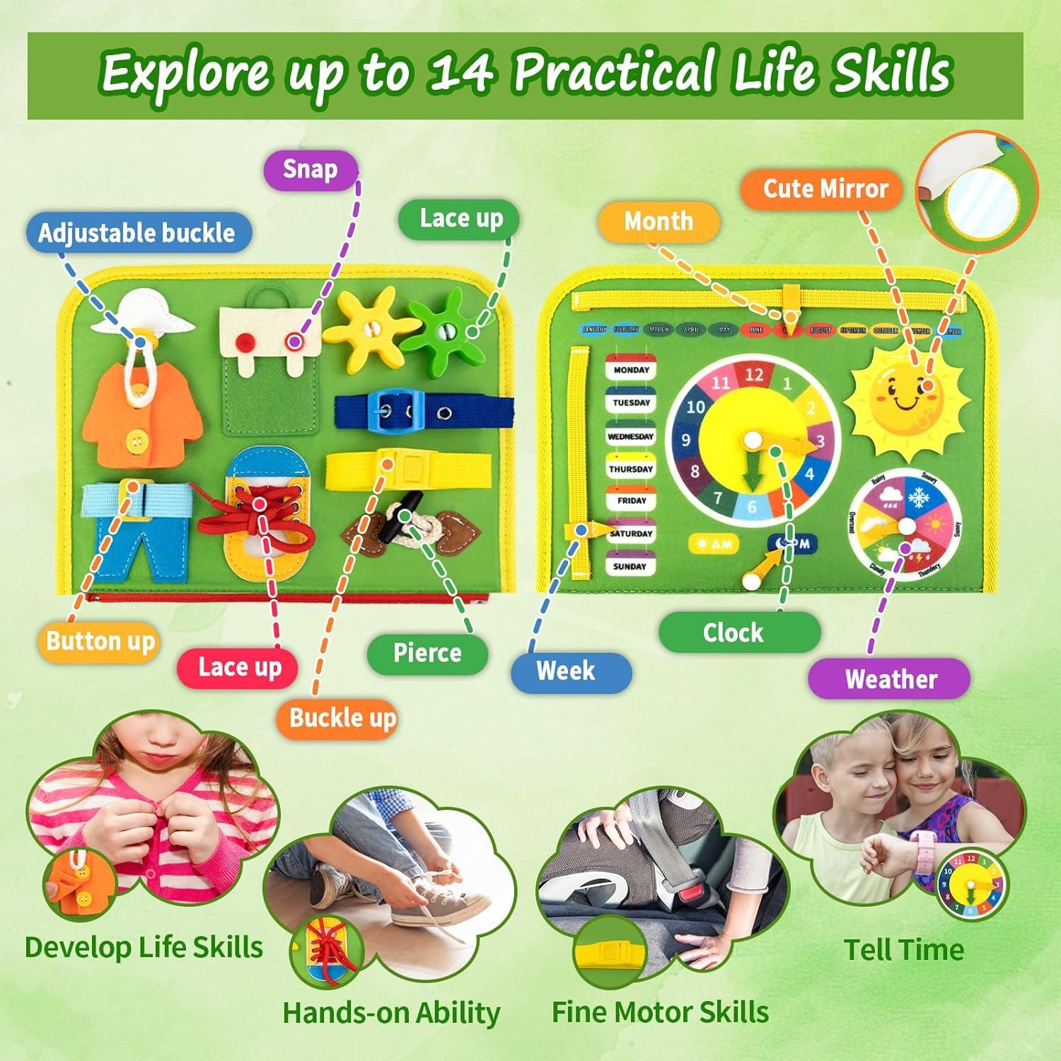 Tablero Ocupado Montessori Letoya 21x28 cm para Niños 1-3 Años