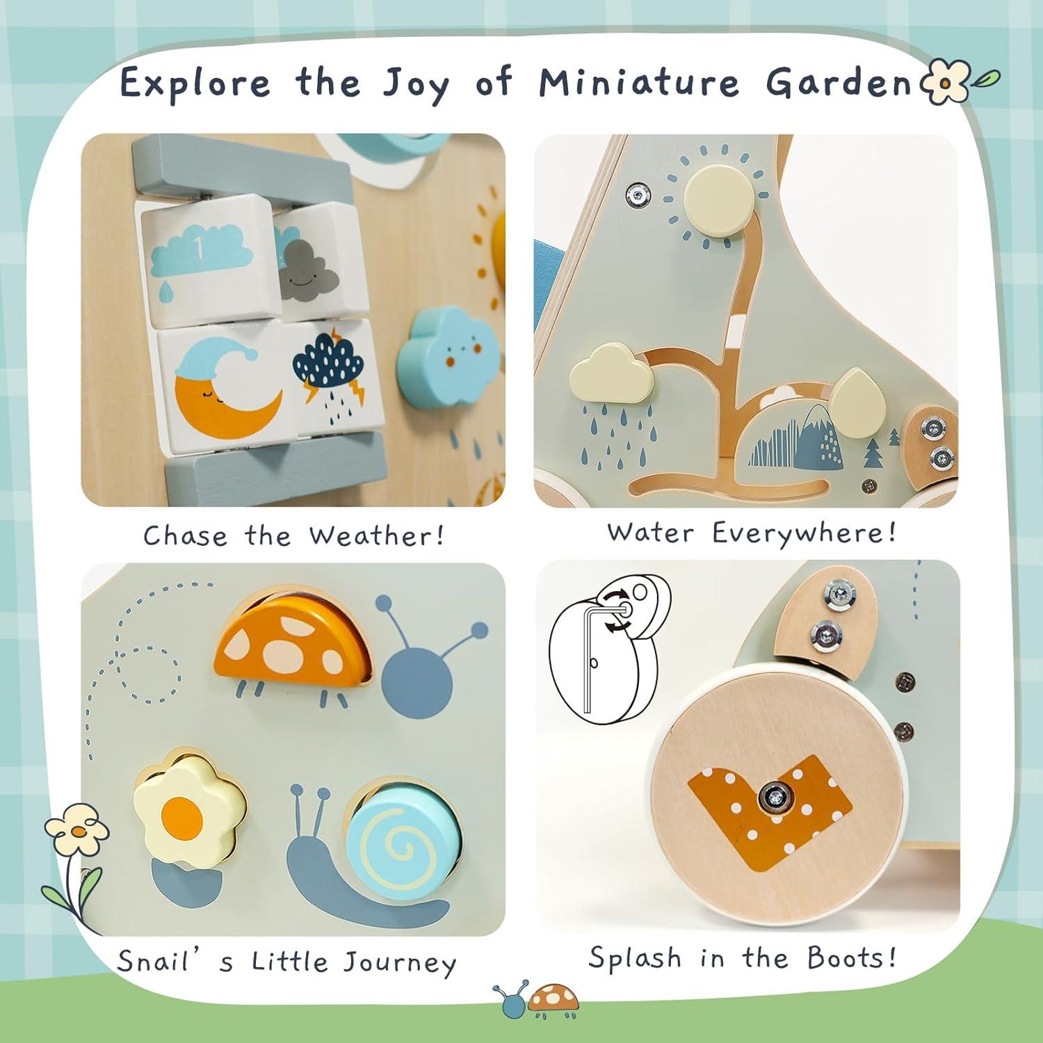 Andador de Madera PairPear con Centro de Actividades 34.3x33x55.9cm