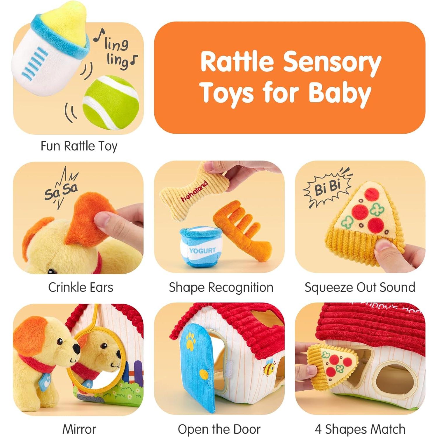 Juguetes Montessori Hahaland para Bebés 1-3 Años - Set Sensory