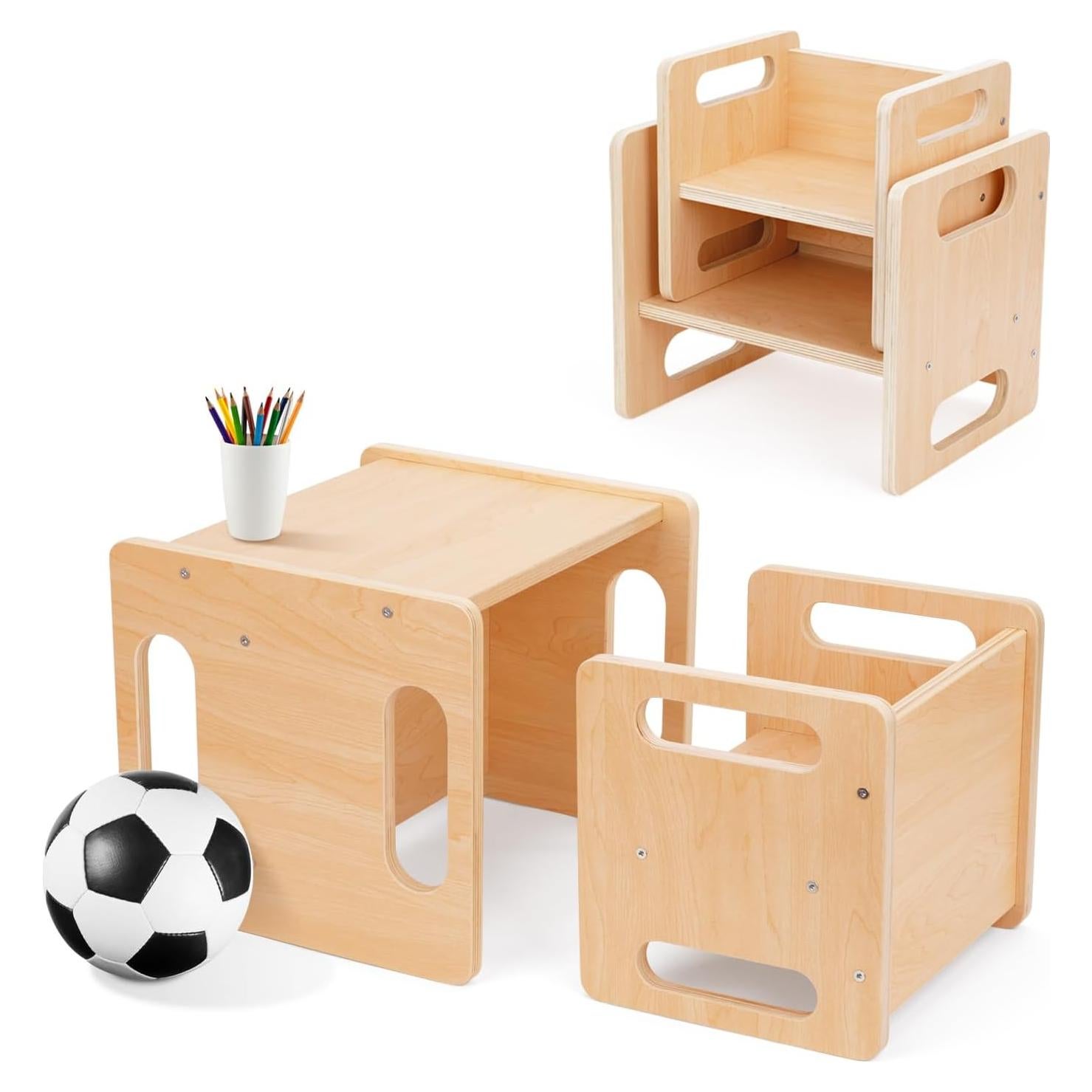 Conjunto de Mesa y Silla Montessori TOOKYTOY para Niños 1-3 Años