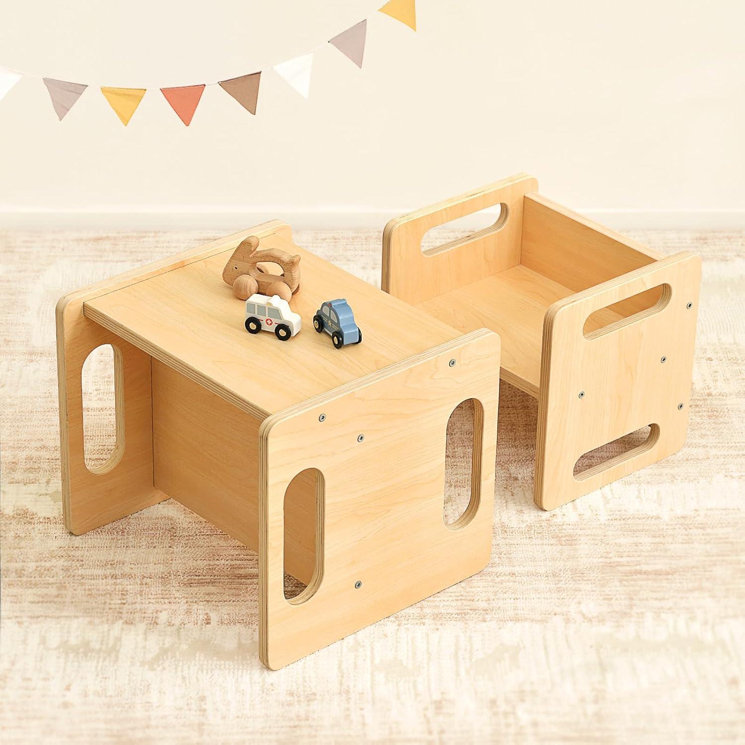Conjunto de Mesa y Silla Montessori TOOKYTOY para Niños 1-3 Años