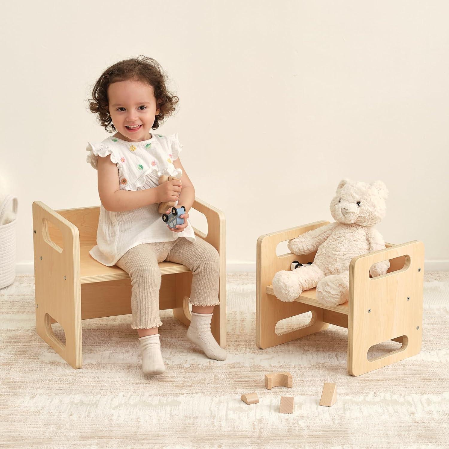 Conjunto de Mesa y Silla Montessori TOOKYTOY para Niños 1-3 Años