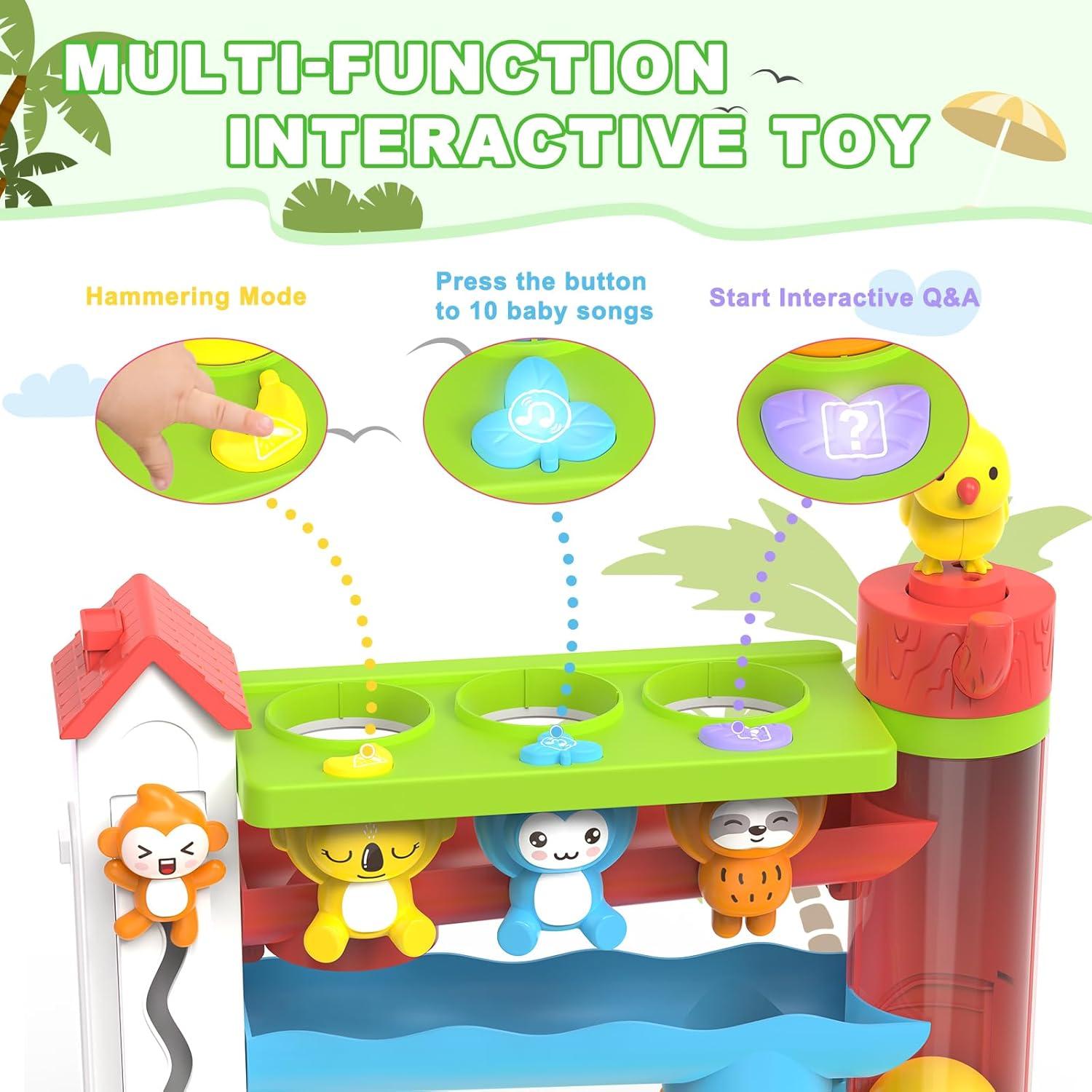 Juguete Musical Interactivo Verde para Bebés 1-2 Años