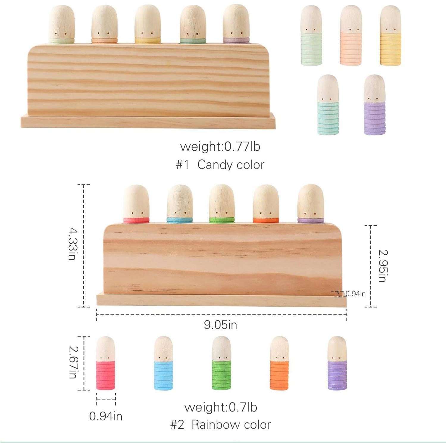 Títeres Pop Up de Madera Etucdose | Juguetes Montessori 3+
