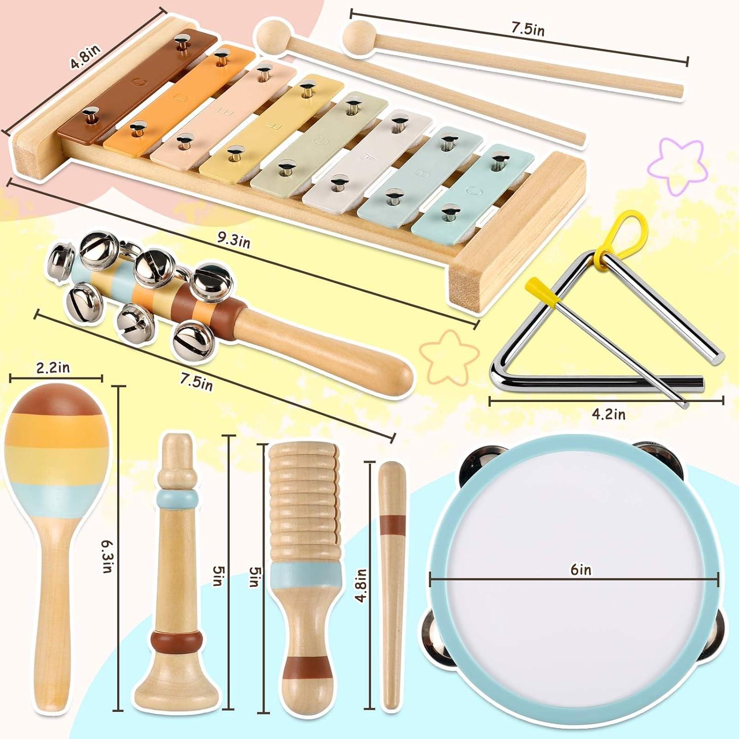 Set de Instrumentos Musicales LOOIKOOS para Niños 1-3 Años