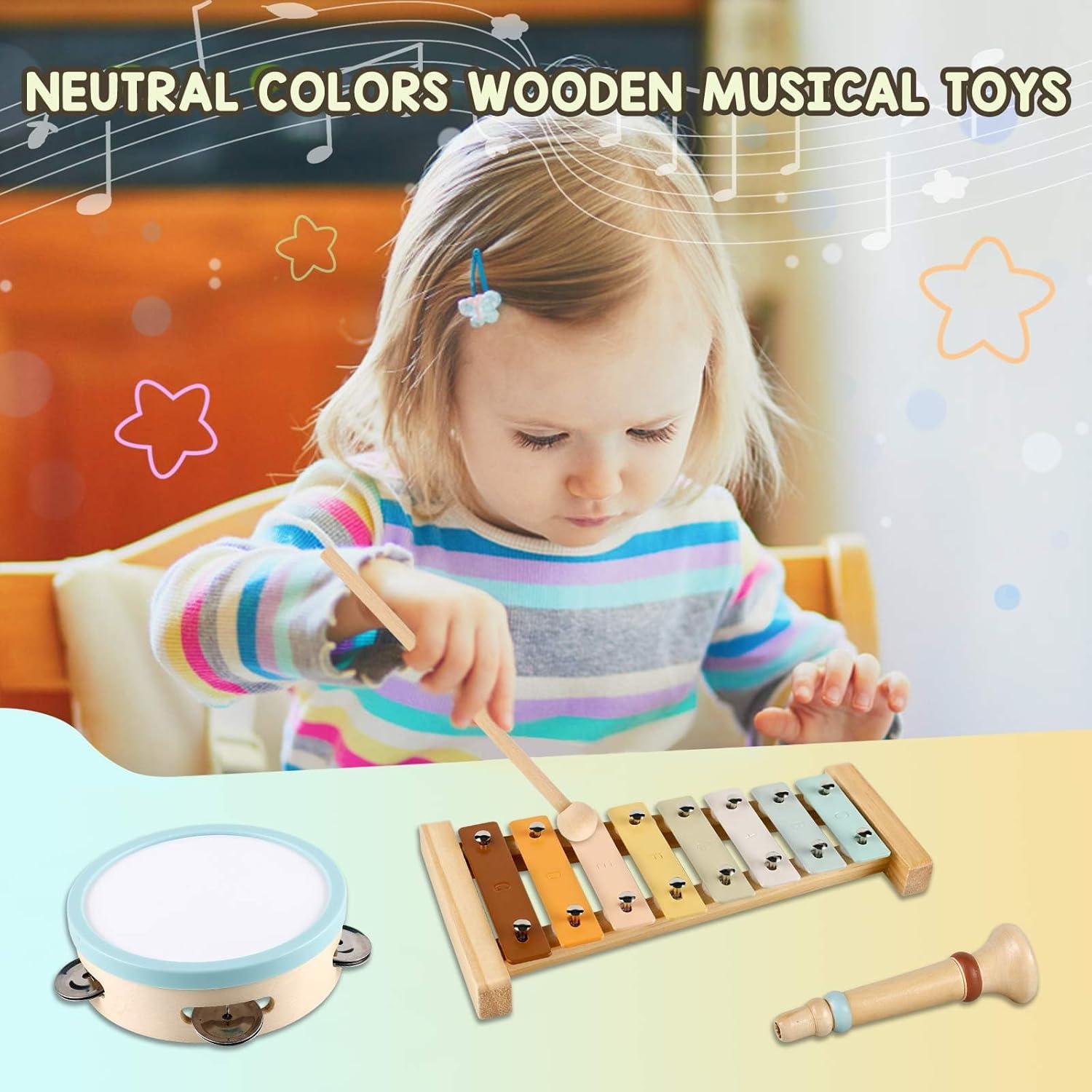 Set de Instrumentos Musicales LOOIKOOS para Niños 1-3 Años