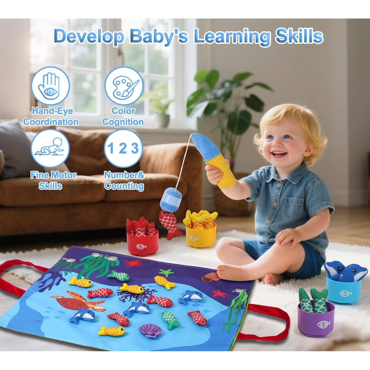 Juguetes Montessori de Pesca y Camión GMPAJHL 12 en 1 para Niños