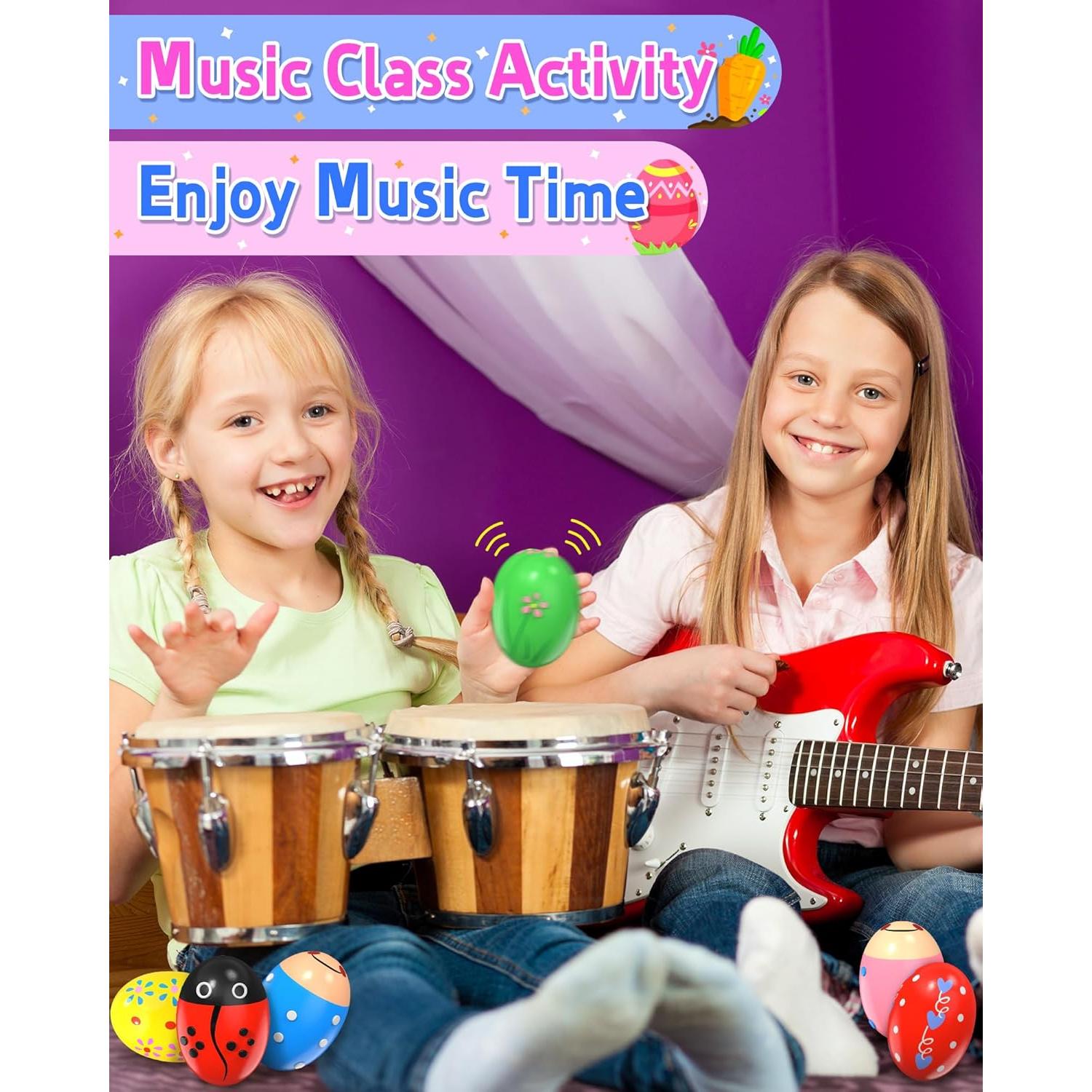 Paquete de 6 Shakers Musicales de Madera Yetonamr 7.62 cm