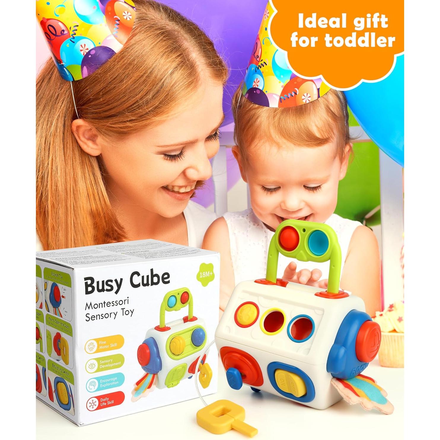 Cubo de Actividad Sensorial 10 en 1 Vanmor para Niños 18M+