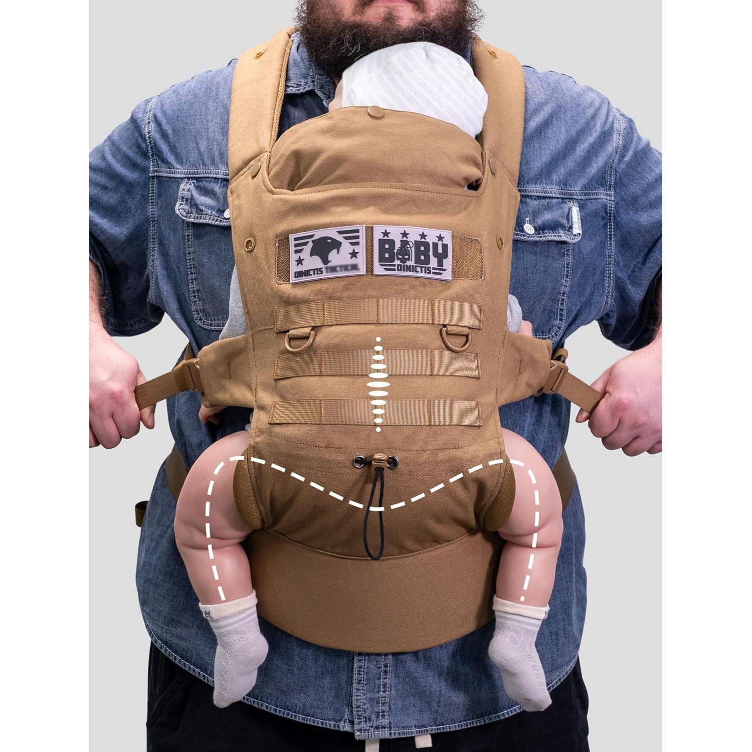 Portabebés Ergonomico Dinictis Militar Marrón Coyote 3.6-15 kg
