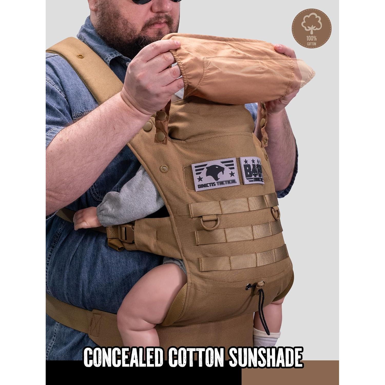 Portabebés Ergonomico Dinictis Militar Marrón Coyote 3.6-15 kg