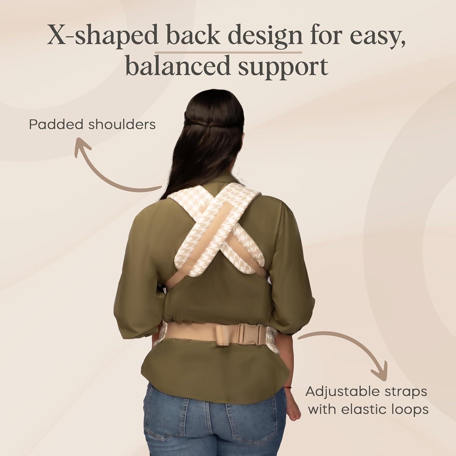 Portabebés Ergonómico Cub & Co Houndstooth 4 en 1 Ajustable