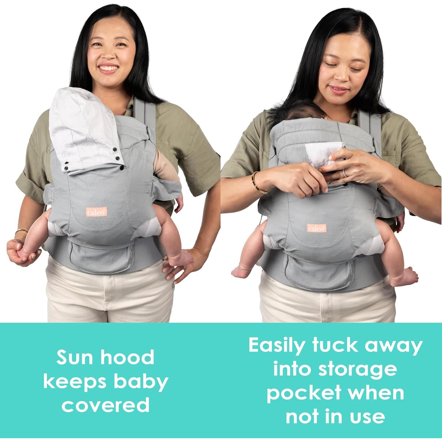 Portabebés 3-en-1 Baby Trend Caleo Algodón Abrazo Medianoche