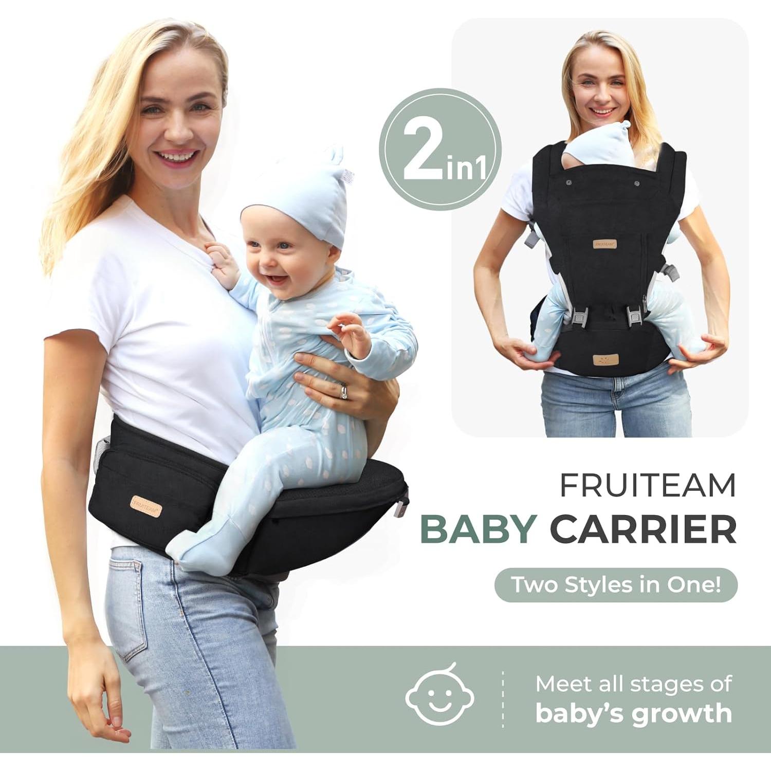 Portabebés FRUITEAM 6-en-1 Ajustable con Asiento de Cadera