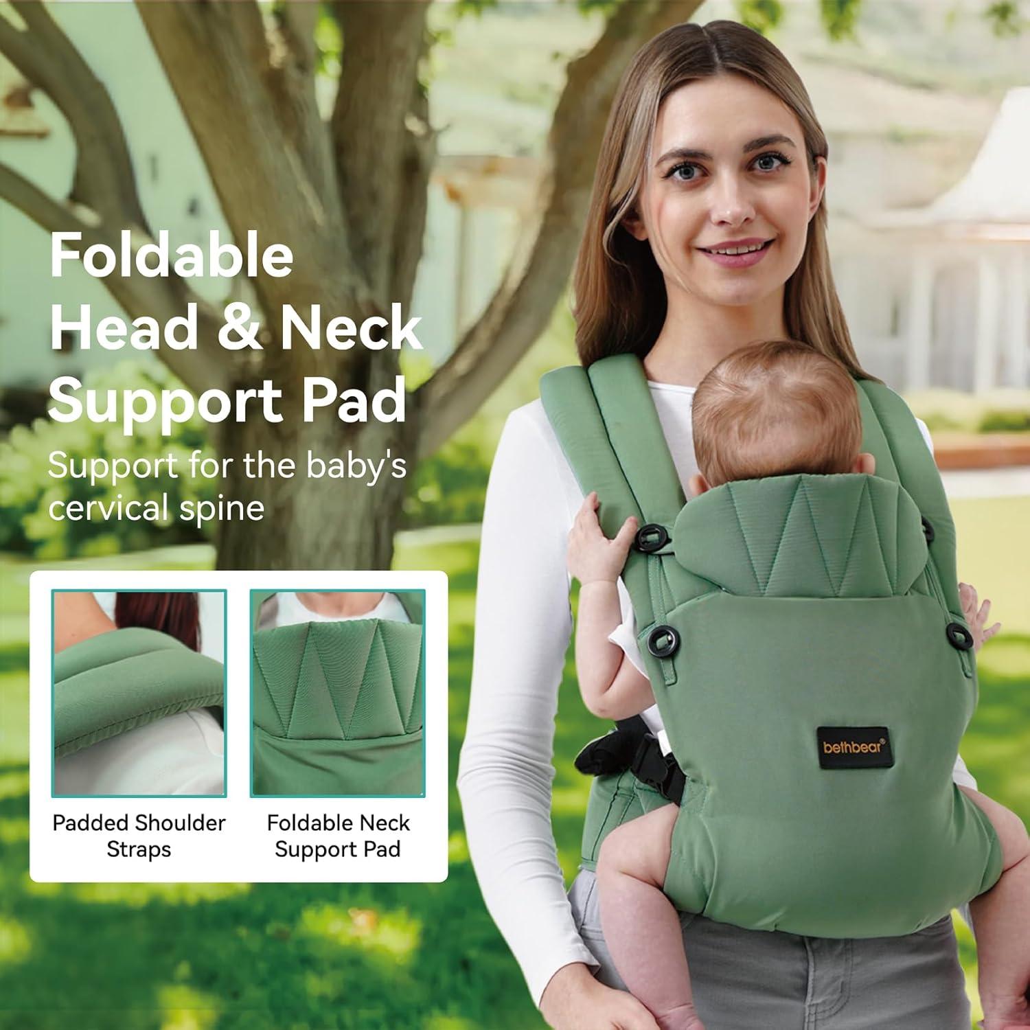 Portabebés Ergonómico BethBear Verde 3-20 kg Ajustable