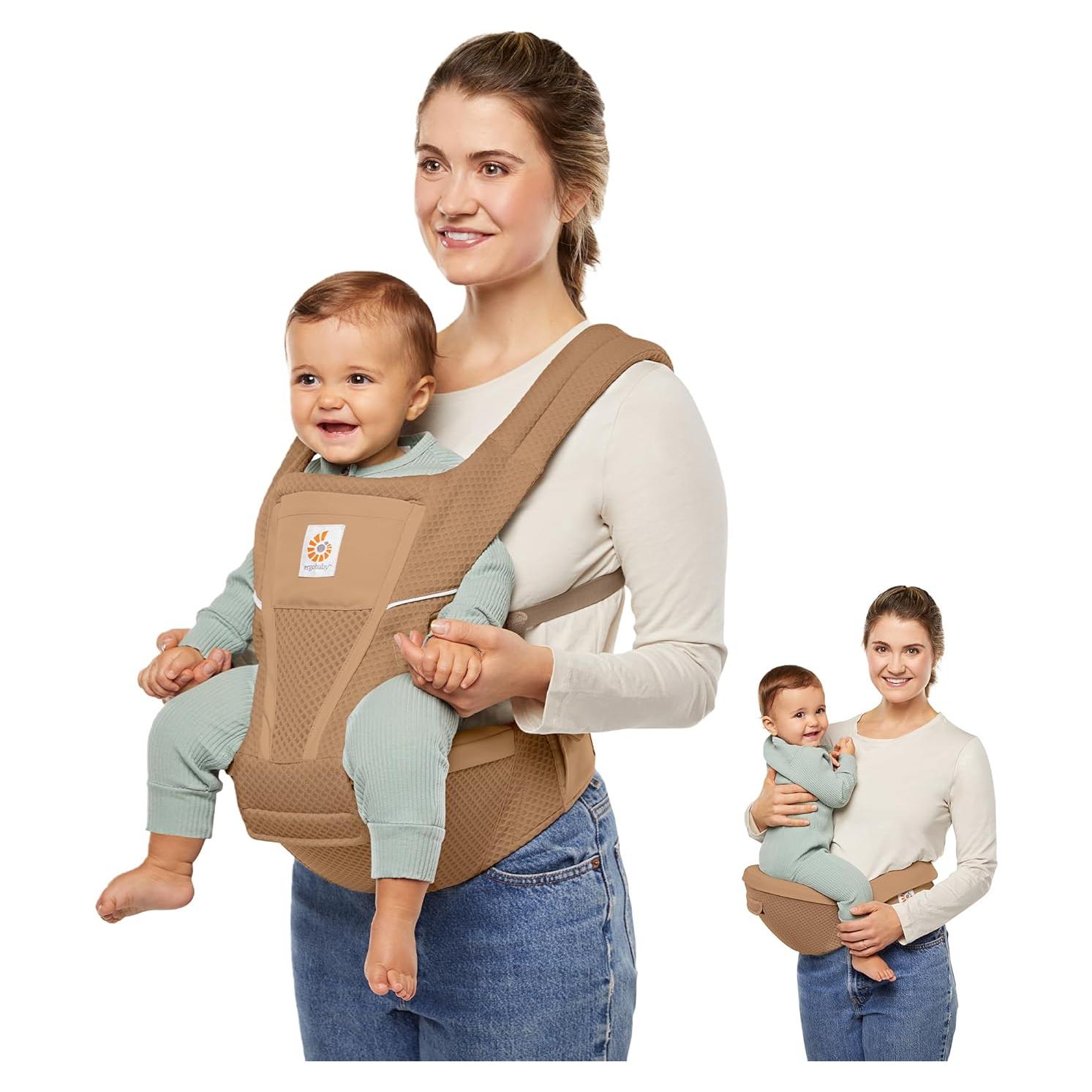 Portabebés Ergobaby Alta 2-en-1 Malla SoftFlex Marrón
