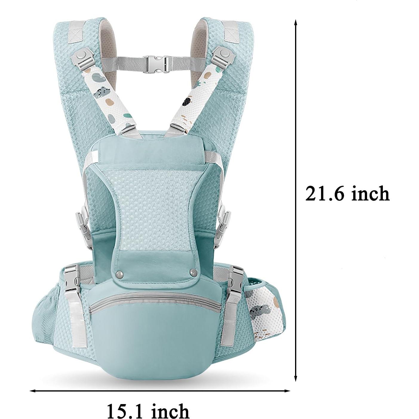 Portabebés ergonómico 6 en 1 Q2301 Verde para 0-36 meses