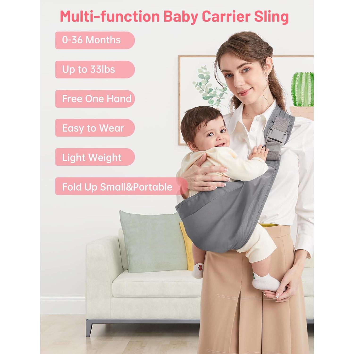 Portabebés Sling Mumgaroo Algodón Ergonómico 0-36 Meses