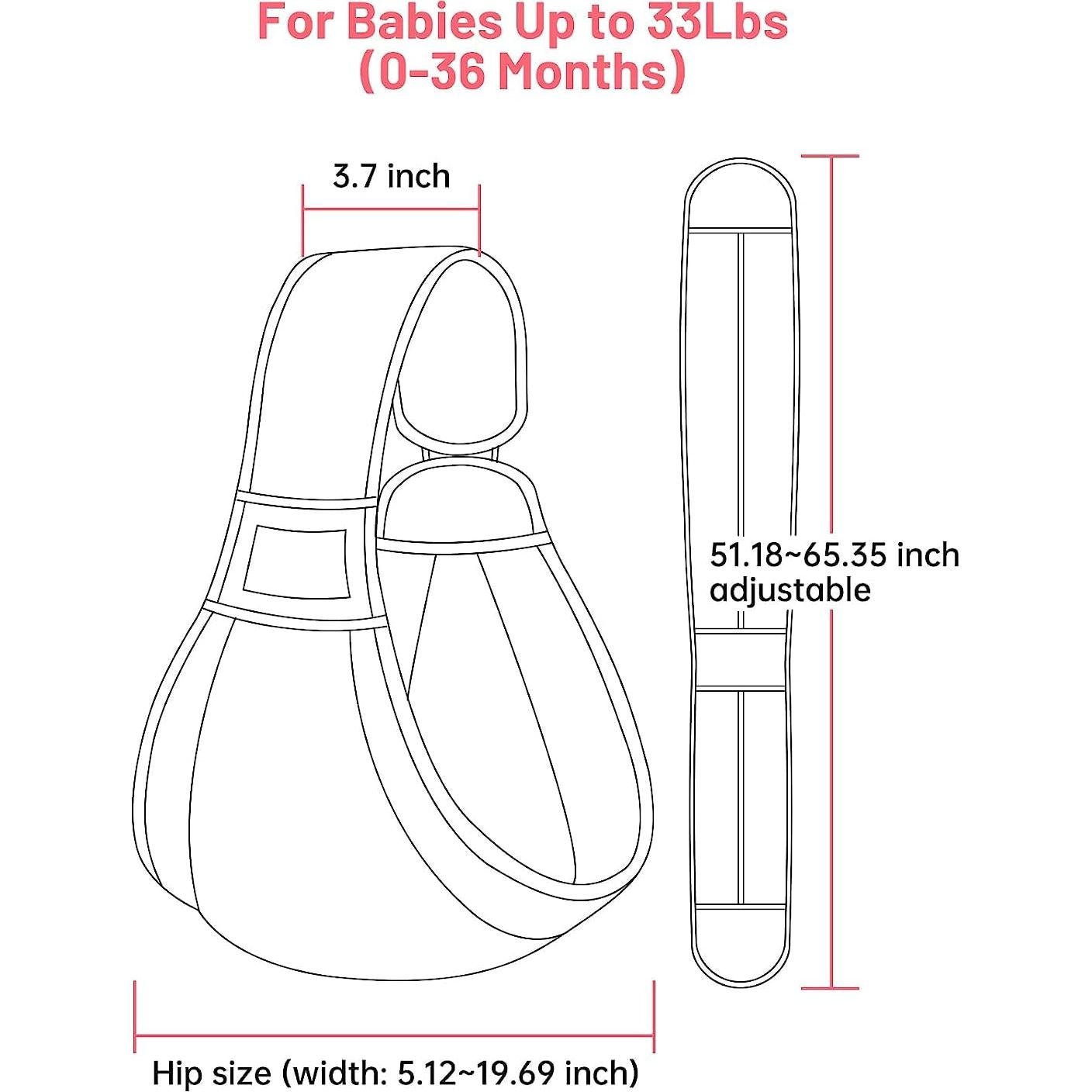 Portabebés Sling Mumgaroo Algodón Ergonómico 0-36 Meses