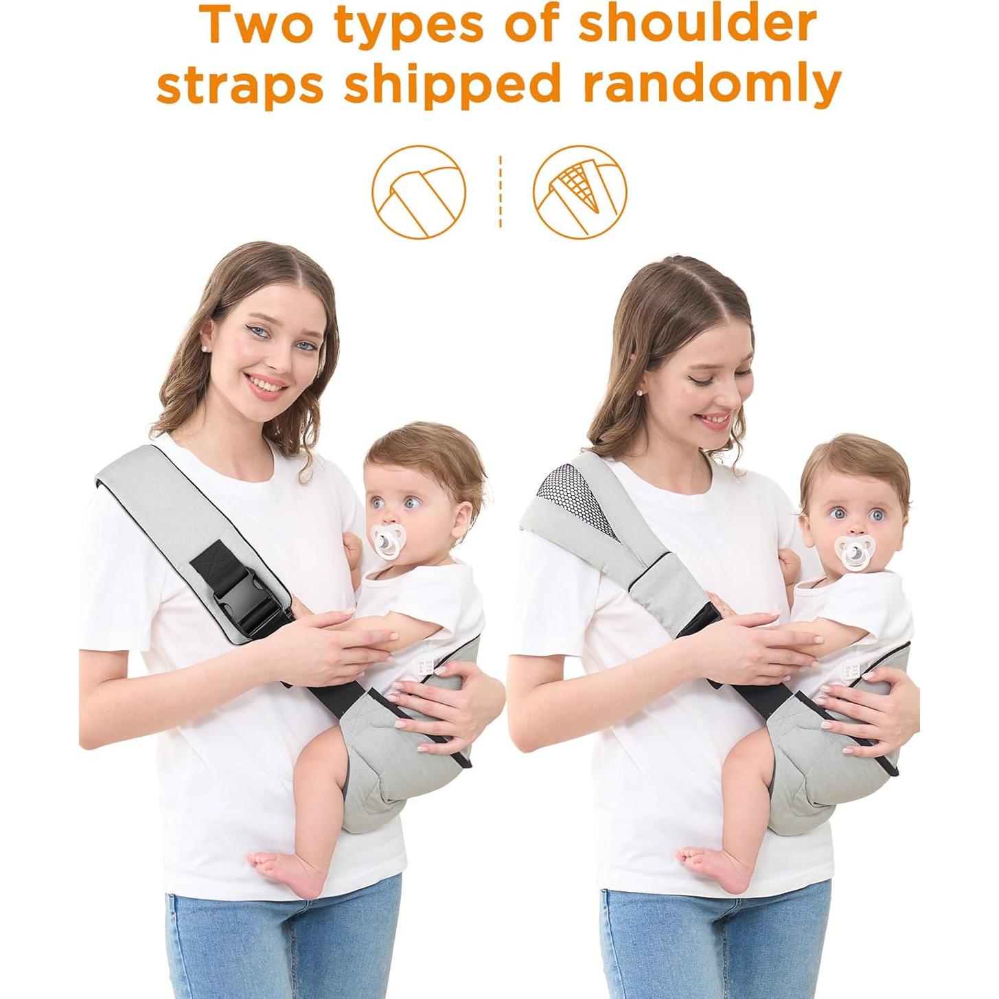 Portabebés GAGAKU Ajustable Ergonomico Gris Claro 6-36 Meses