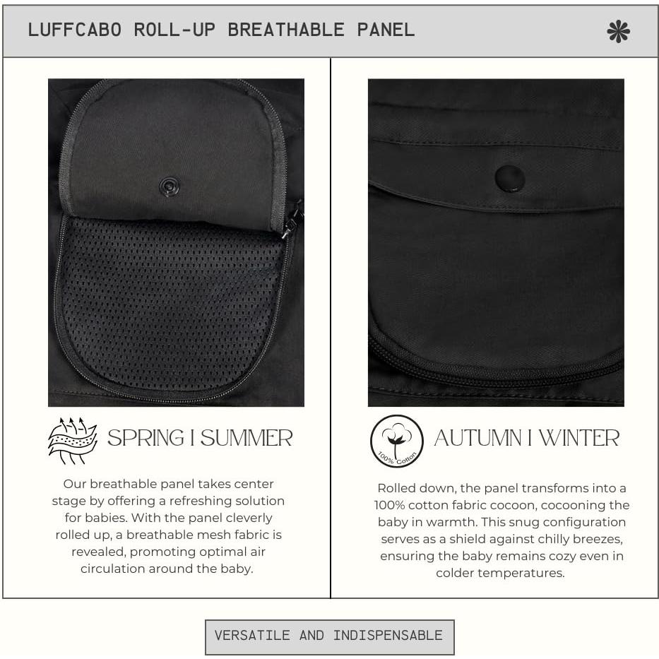 Portabebés Ergonómico LUFFCABO Oliva Negro 3.6-15kg