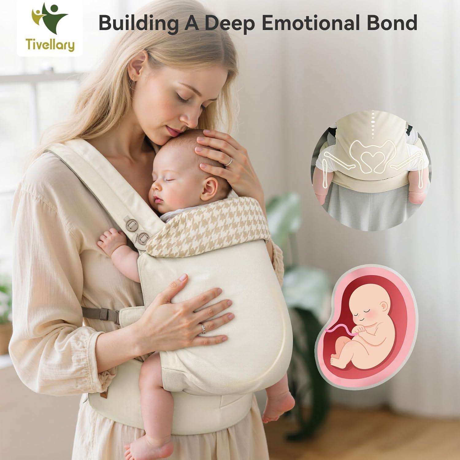 Portabebés Reversible Caqui y Houndstooth Lyocell 3.2-20 kg