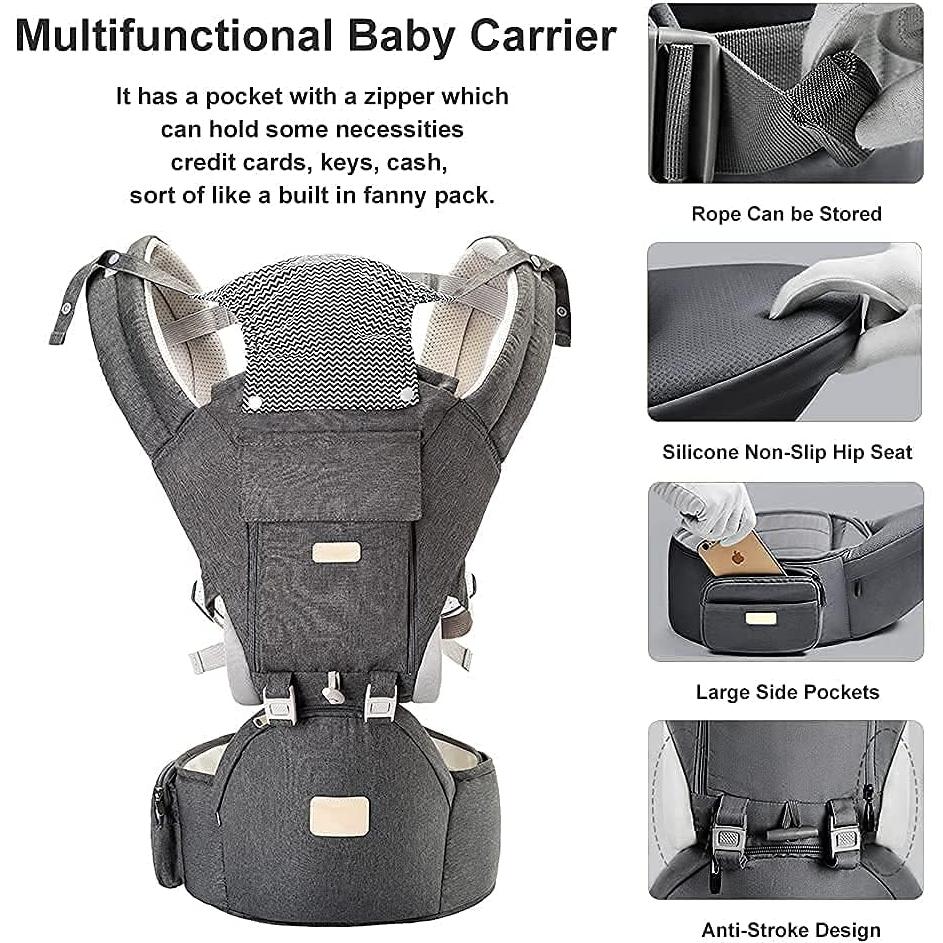 Portabebés Ergonómico Multifuncional 6 en 1 - 3 a 18 kg