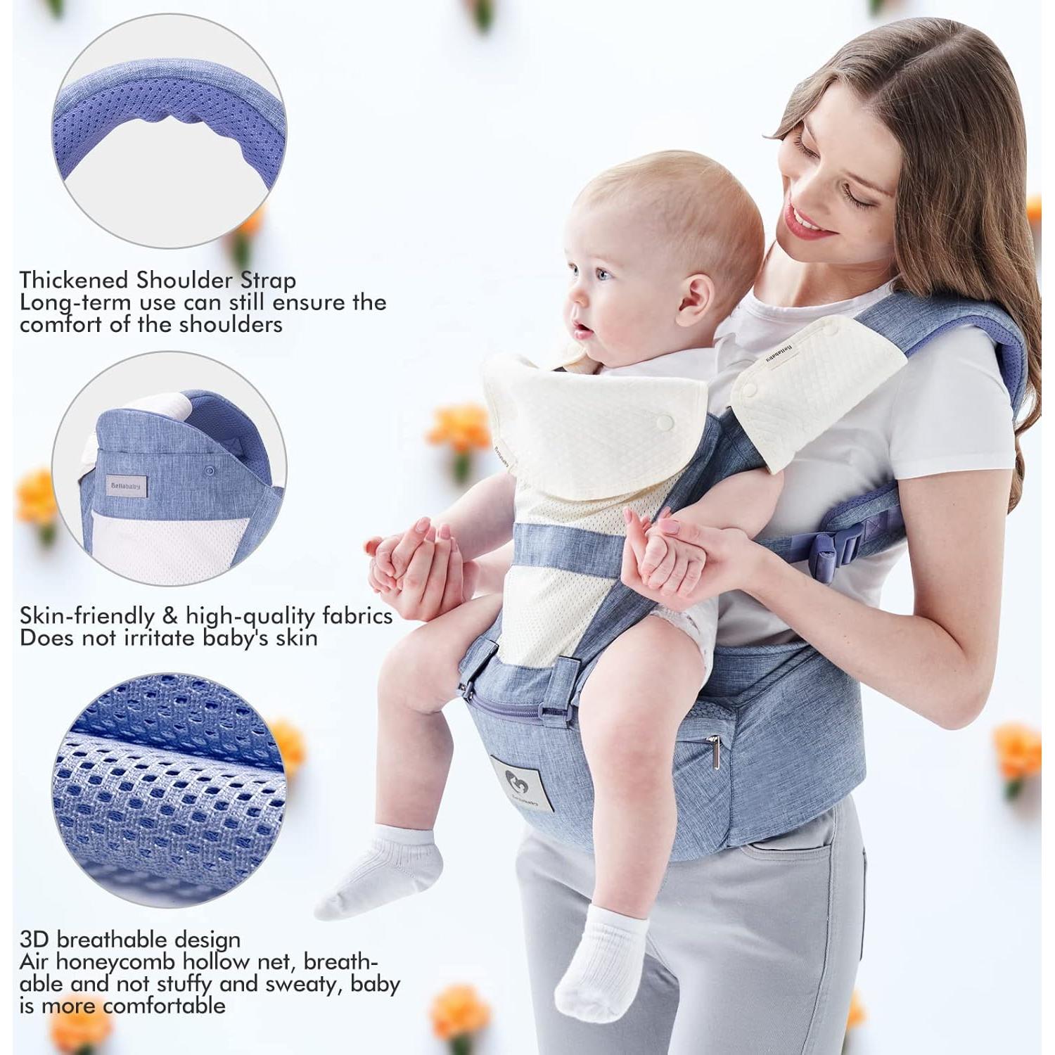 Portabebés Multifuncional Bellababy Azul Ergonómico M
