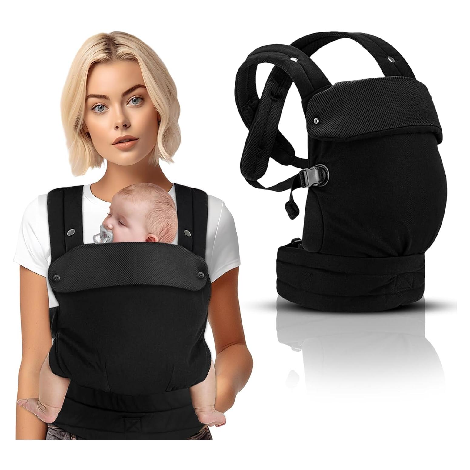 Portabebés QETRABONE Ergonómico 3.2-20.4 kg Negro